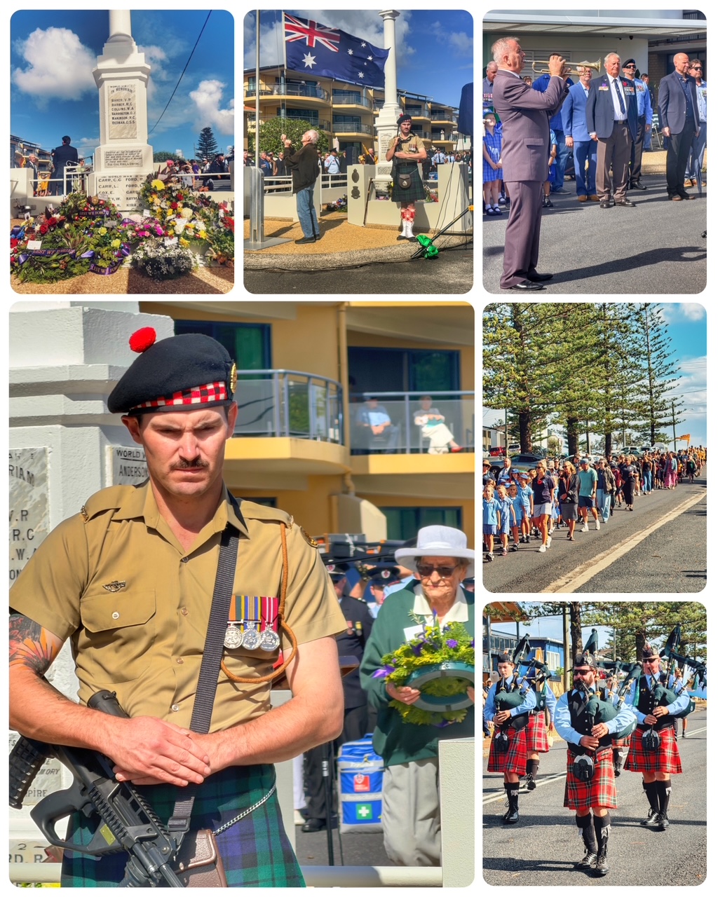 ANZAC Day march and memorial service Yamba